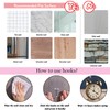 BieFuSin 2Pcs White Plaid Fabric Wall Hanging Storage with Hook,