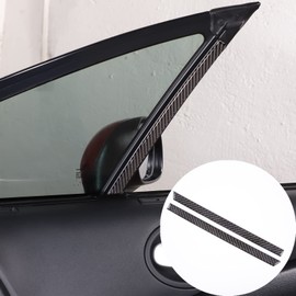 Car Door Air Outlet Trim Frame Sticker Compatible with Mitsubishi Eclipse 2006-2011 Soft Carbon Fiber Inner Door A-Pillar Panel Trim Strips (Black Carbon, Inner Door A-Pillar Panel Trim Strips)