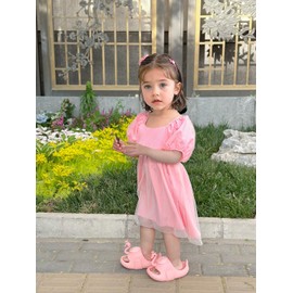 Sugmzox Kids Pool Summer Slippers Swan Open-Toe Toddler Slides Pink Size 9.5-10