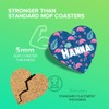 1 x Heart Coaster - Name Hanna Tropic Flamingo Palm
