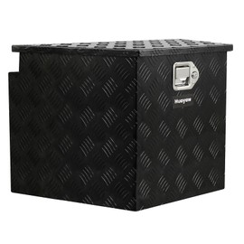 29 Inch Aluminum Trailer Tongue Tool Box, Heavy Duty Utility Truck Tool Storage Box with Lock and 2 Keys, for Trailers, ATVs, RVs