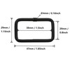 Wuuycoky 1.5" Inner Length Black Rectangle Rings Loop Ring No