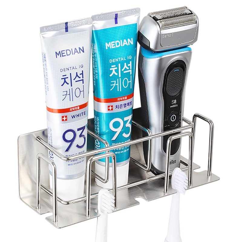 HANZE Toothbrush and Toothpaste Holder Wall Mounted – Space-Saving Bathroom