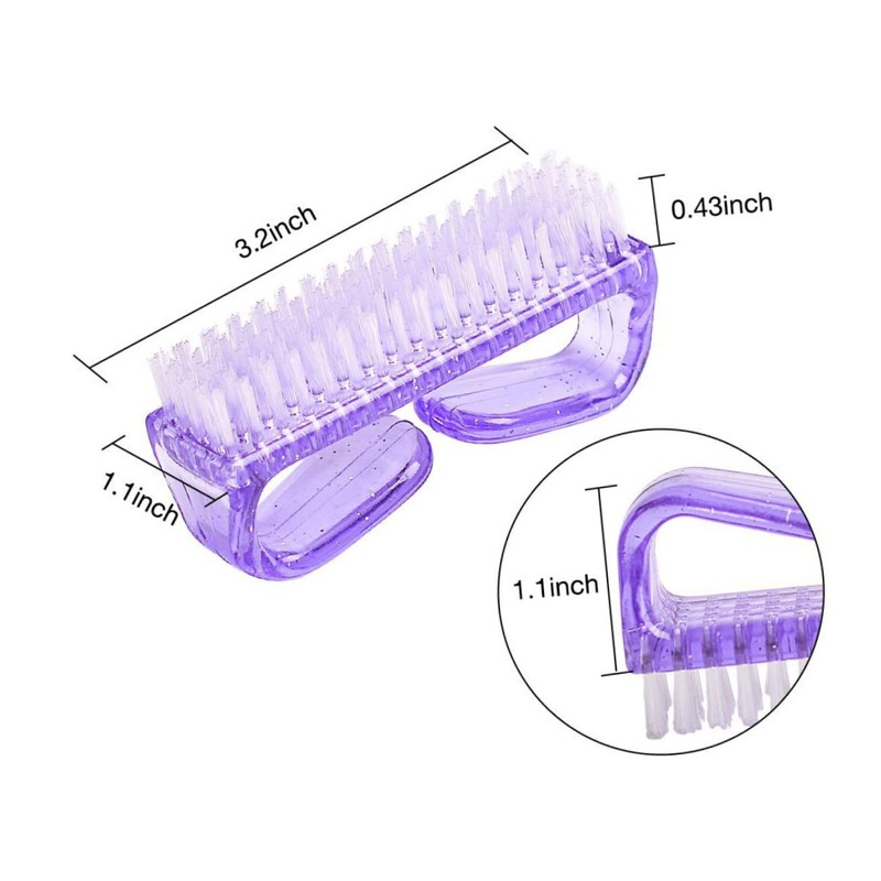 BIUDECO 4Pcs Fingernail Cleaning Brush with Handle Grip Home Nail
