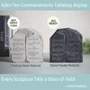 ShineOnAngel Ten Commandments Tabletop Decor - 6.8-Inch Stone Effect Religious