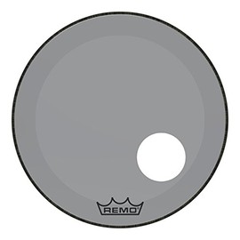 Remo Powerstroke P3 Colortone Smoke Bass Drumhead, 22", 5" Offset Hole