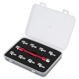 Motorcycle Spoke Wrench, Motorcycle Accessories, CNC Handle, Spoke Wrench, Adjustable Tire Steel Wire, Fits Motorcycles (C(Red) Torque Wrench for Automobile Maintenance