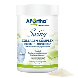APOrtha® Swing Collagen-Komplex mit FORTIGEL® + TENDOFORTE - 340 g Pulver, innovative, bioaktive Collagen-Peptide mit Glucosamin und Hyaluronsäure, glutenfrei, allergenfrei, laktosefrei, zuckerfrei