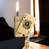 HOCERAA Playing Card Lighter Creative Pendant Keychain Mini Torch Metal