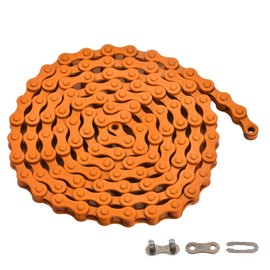 zonkie Bicycle Chain Single Speed, 1/2 x 1/8 Inch, 116 Links (Orange)