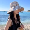 HUAMULAN Women Wide Brim Summer Sun Hat Wired Edge Floral