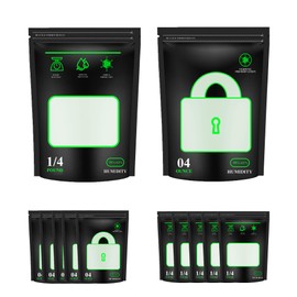 1/4 LB Storage Terp Bags 58%-62% RH 2-Way Humidity Control Bags,Reusable Heat Sealable Bags for Curing & Food Storage, 4 Ounce Humidity bags (4oz, 1/4 lb). (10)