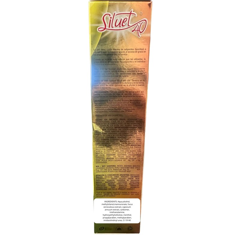SILUET 40 GEL TERMICO (Thermal Gel) Can Help Dissolving Body
