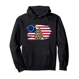 Don't Tread Patriot On Me Gadsden Snake Flag Pullover Hoodie