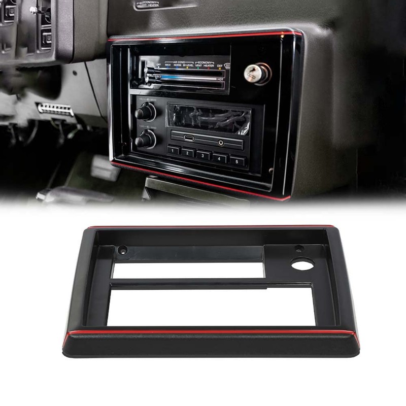 G-PLUS Radio Face Plate w/Red Trim Compatible with El Camino