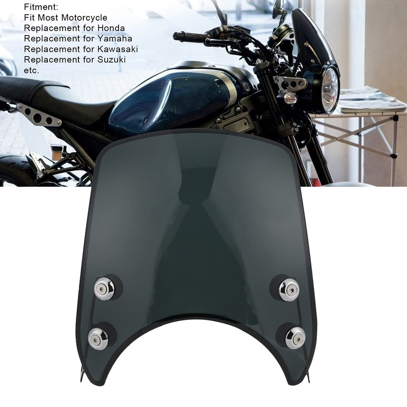 Motorcycle Headlight Fairing Retro Universal Motorcycle Flyscreen Windshield Motorbike Accessories