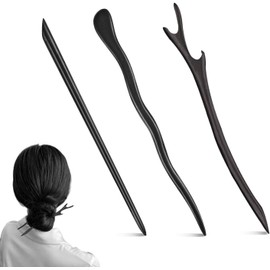 french hair clip white bobby pins 3 Pack Wooden Barrette Japanese Barrette Pencil Barrette Chopsticks Barrette Chopsticks Handmade Carved Pencil Hair Sticksfor Women Girls, 3 Styles