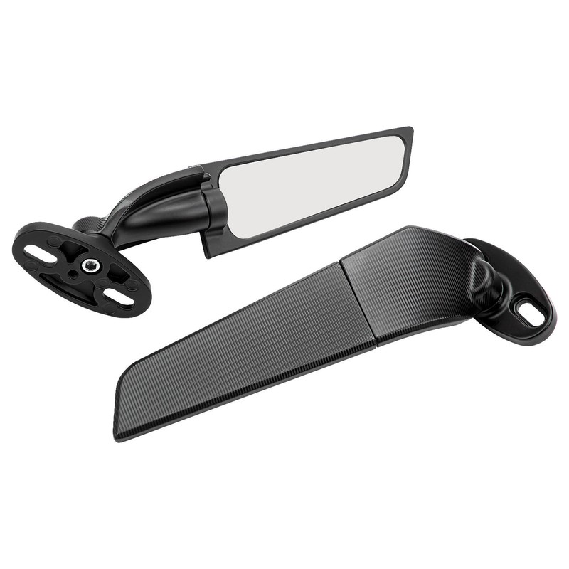 2pcs Motorcycle Wind Wing Mirror Multi Angle Adjustable Rotating Rear