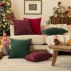 MIULEE Pack of 4 Christmas Dark Green Couch Throw Pillow
