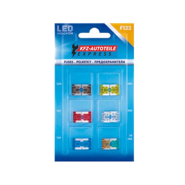 KFZ-Autoteile Express LED Status Micro Low Profile Car Mini Fuses,