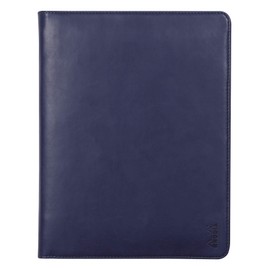 Rhodia Rhodiarama 168104C Conference Folder 19.5 x 25.5 cm with Case, Stretchy Main Pocket, 2 Flat Zip Pockets, Card Slots, Pen Holder, Faux Leather Cover, Midnight Blue, Pack of 1
