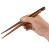 American Made Reversible Fold-Flat Spring Hinged Cherry Wood Chopsticks (Cathedral