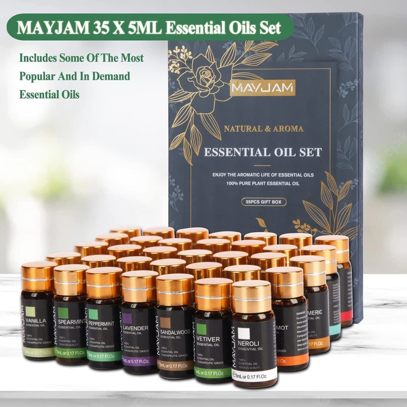 MAYJAM Essential Oil Set, Aroma Oil Set, Essential Oils, Trial