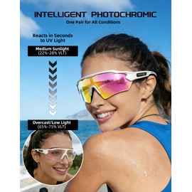 Innerking Photochromic Cycling Glasses for Men and Women, Bike Glasses