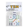 White with Black pips 16mm (5/8in) D6 Dice (10) Koplow