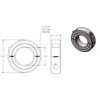 AZSSMUK Bore 7/8'' Double Split Shaft Collar Stainless Steel Lock