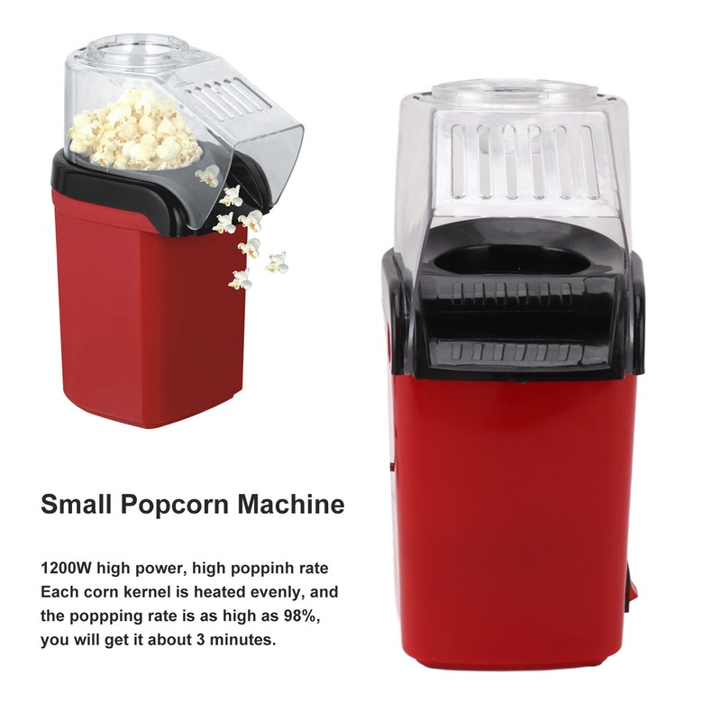 Mini Popcorn Machine Oil Free Healthy Hot Air Popcorn Maker