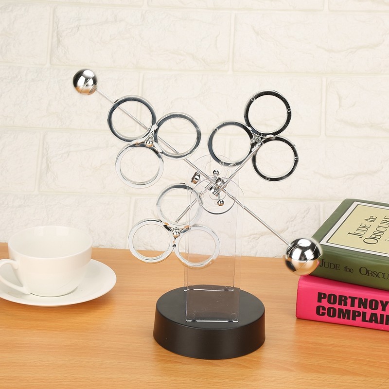 Electronic Perpetual Motion Revolving Celestial Model Kinetic Art Craft Desk