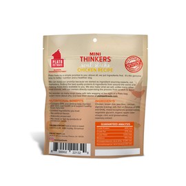 Plato Mini Thinkers Real Meat Sticks Dog Treats, The "No Brainer" Treat for Smaller Dogs