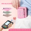 YQE Mini Wallet RFID Bifold Travel Essential Purse with Initial