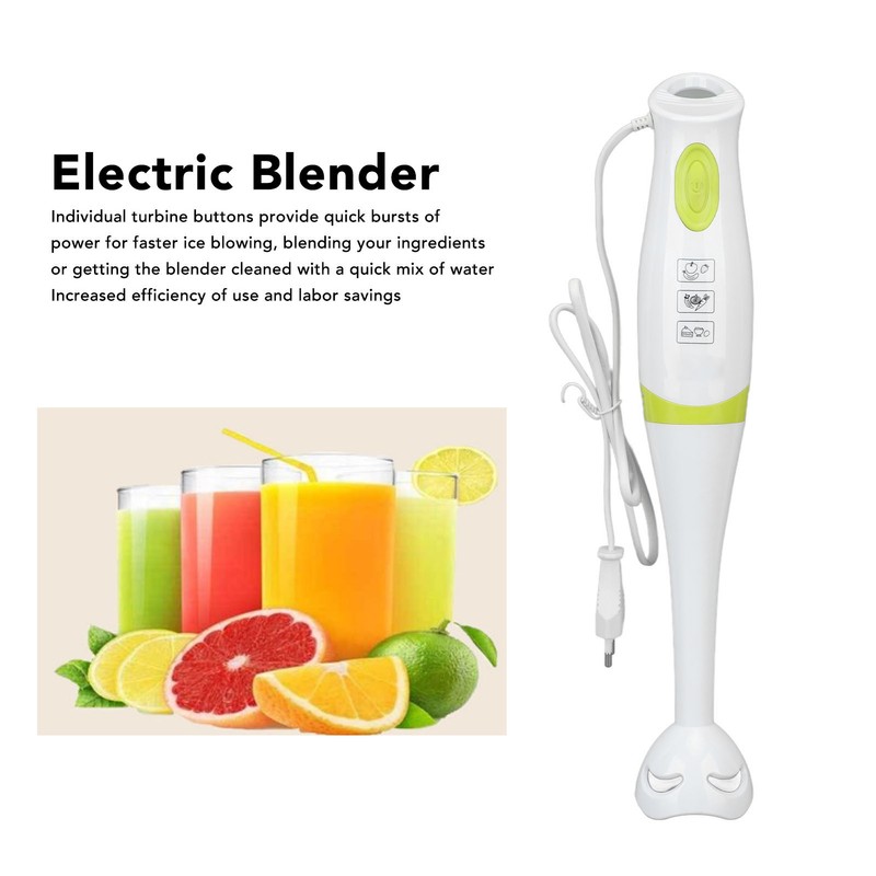 170W Mini Electric Handheld Blender Stainless Steel Blade Drink Mixer