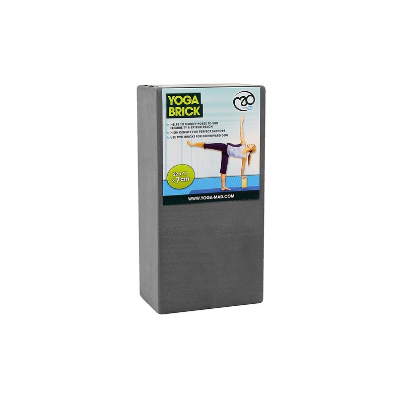 Yoga-Mad High Density Yoga Brick Blocks, Anti Slip, Lightweight and