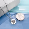 Small Compass Necklace Sterling Silver, Go Confidently in the Direction