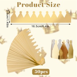 URROMA Napkin Ring, 50Pcs Reflective Gold Crown Napkin Clasps for Christmas Valentine Day Thanksgiving Decor Napkin Holder Button Towel Buckle