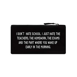 Grindstore I Don't Hate School Pencil Case Black 21x11cm