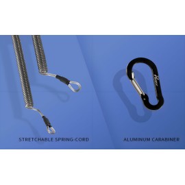 GOODCAT Strongest Magnetic Net Release Magnetic Keychain Fly Fishing Net Retractor Magnet Clip Holder Retractor with Retractable Coiled Lanyard Carabiner (Blue Magnet+ Black Carabiner)