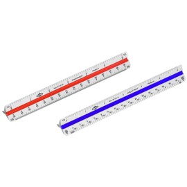 ALVIN P600C 600 Series 6 inch Plastic Engineer Triangular Scale Set