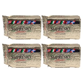Café Supremo Espresso 100% Cafe Puro Brick 8.8 oz (Pack of 4)