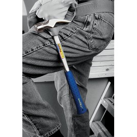 ESTWING Framing Hammer - 22 oz Straight Rip Claw with Milled Face & Shock Reduction Grip - E3-22SMR