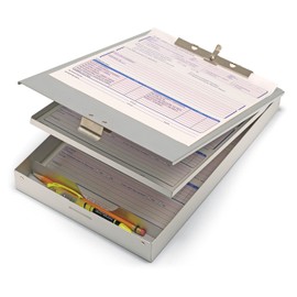 Officemate Double Storage Aluminum Form Holder, Fits Forms 8.5 x 12-Inches, Silver (83207)