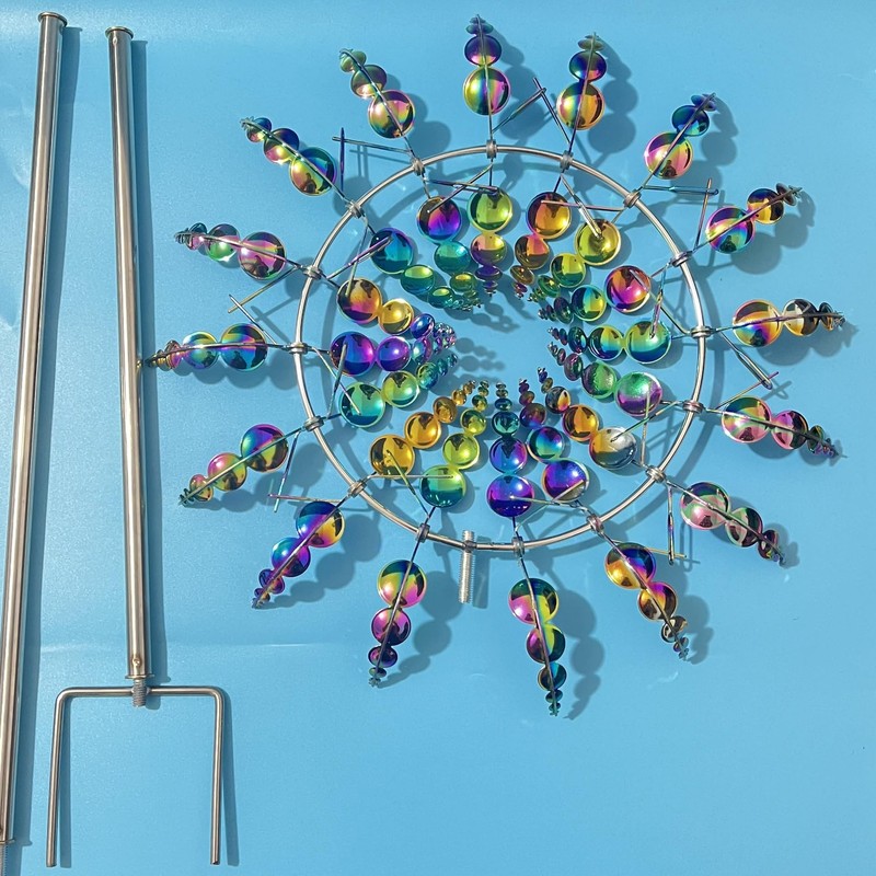 Generic Shirem Magical Metal Windmill, Kinetic Wind Sculptures & Spinners,