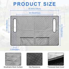 NICENEEDED 50.59" x 31.69" Golf Cart Seat Covers with 4 Pockets, Non-slip Washable Breathable Golf Cart Seat Blanket, Essential Golf Cart Accessories for 2-Seats Cart
