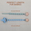 Dirbabi Silicone Pacifier Clips for Baby, 2-in-1 One Piece Design
