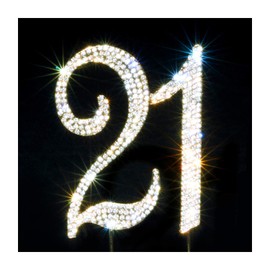 Decoración para tartas con diamantes de imitación de alta calidad, ideal para decoración de fiesta de cumpleaños o aniversario, aleación de metal de calidad, recuerdo perfecto