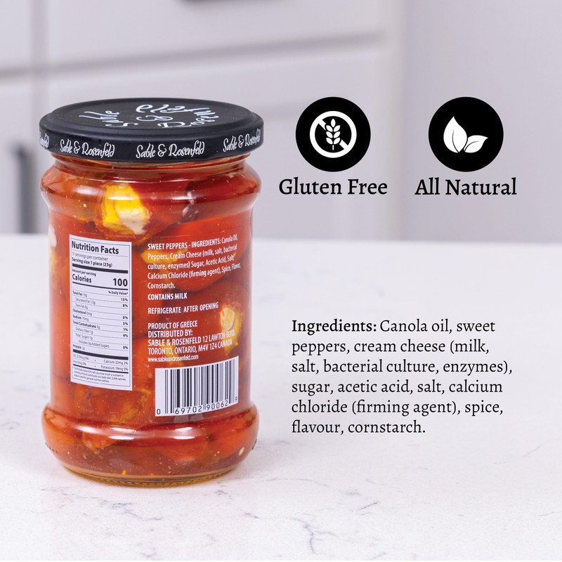 Sable & Rosenfeld Tipsy Tapas Cheese Stuffed Sweet Peppers in