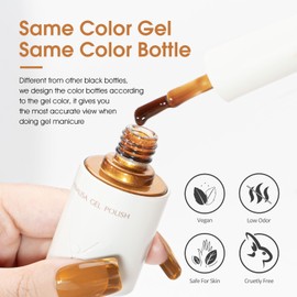 VENALISA Jelly Brown Gel Nail Polish 1 Pcs 10ML Transparent Sheer Soak Off UV Gel Salon Manicure DIY at Home